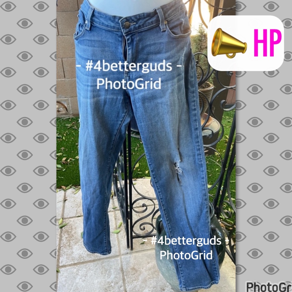 Paige Boyfriend Canyon Donovan Distressed Relaxed Jeans 32